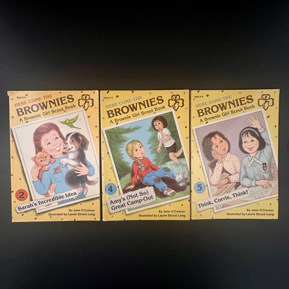 Here Come the Brownies Girl Scout Books Jane O'Connor Lot 3 Vintage 90s #2 4 5